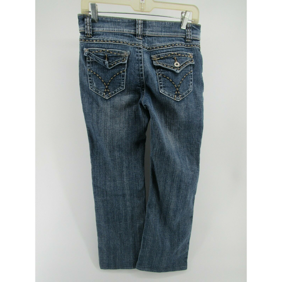 Cato Jeans relaxed fit bootcut leg Women's size 4 blue denim jeans Flap pockets - Picture 4 of 10